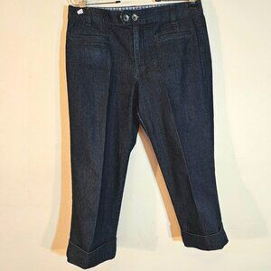 Bandilino (Comfort Stretch Waist) Capri, Size 6 Navy
